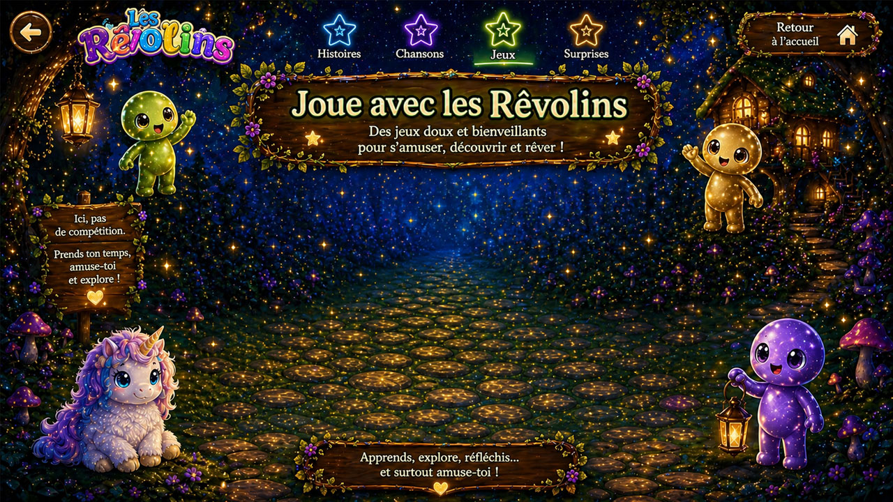 Accueil des jeux